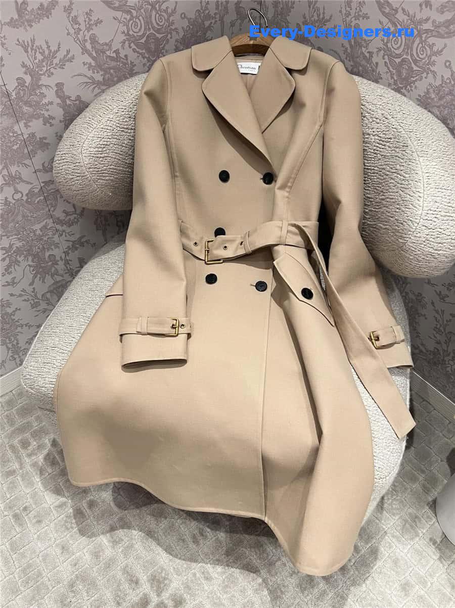 D10r double breasted long trench coat