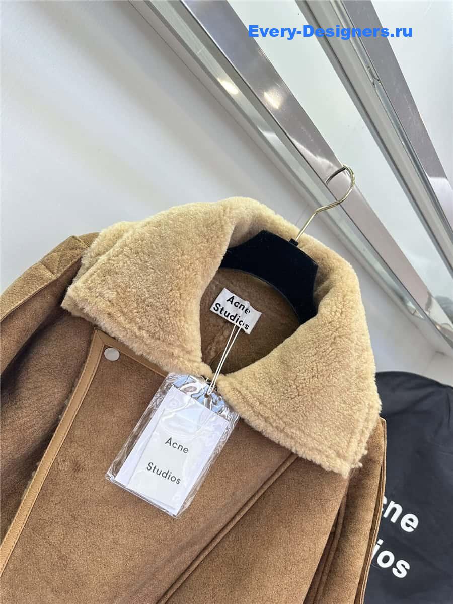 acne studios sheepskin shearling coat