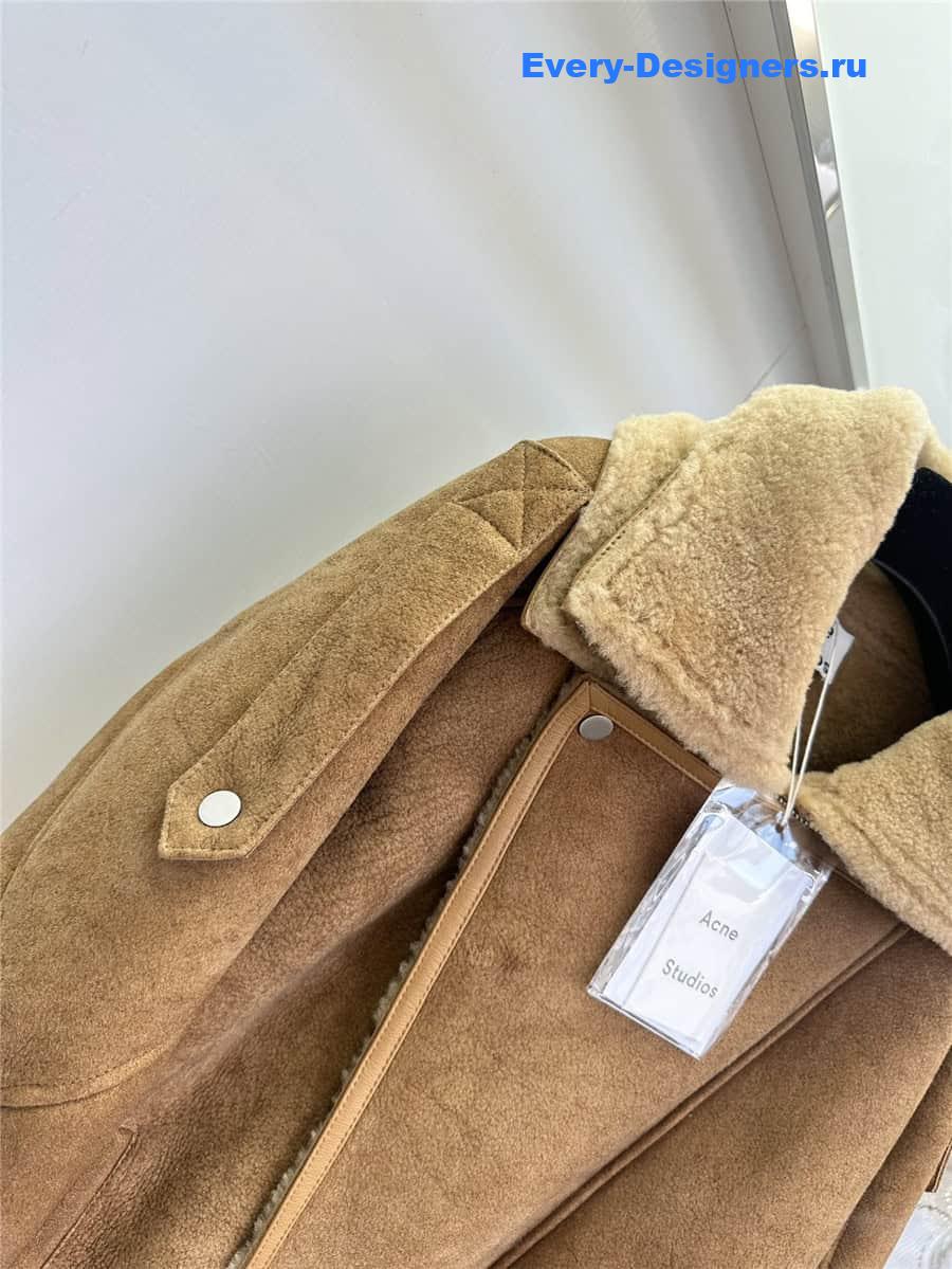 acne studios sheepskin shearling coat