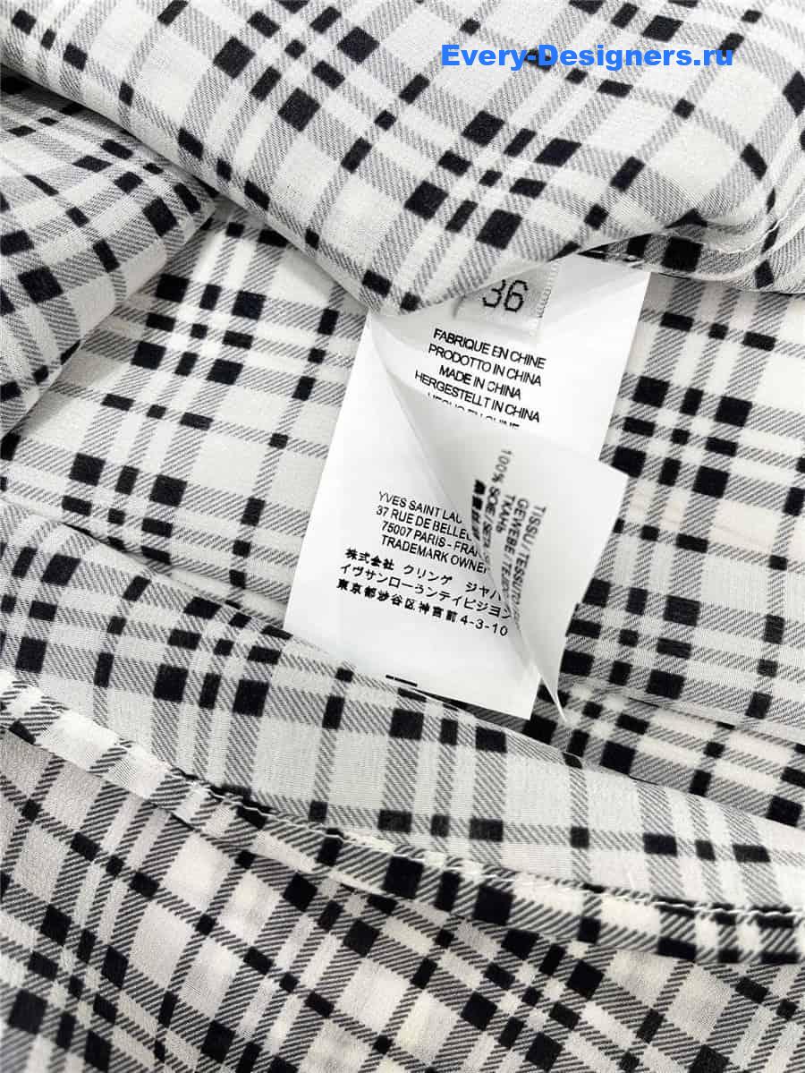 Y51 checked silk shirt