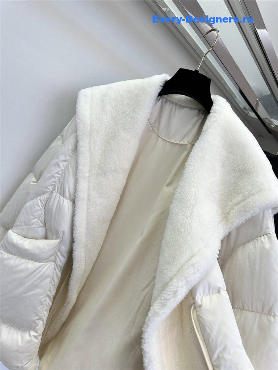 Pra*a patchwork lambswool down jacket