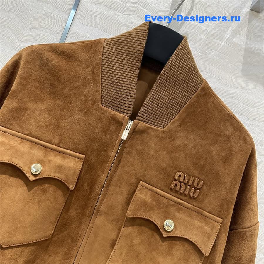 M1um1u jacket suede coat