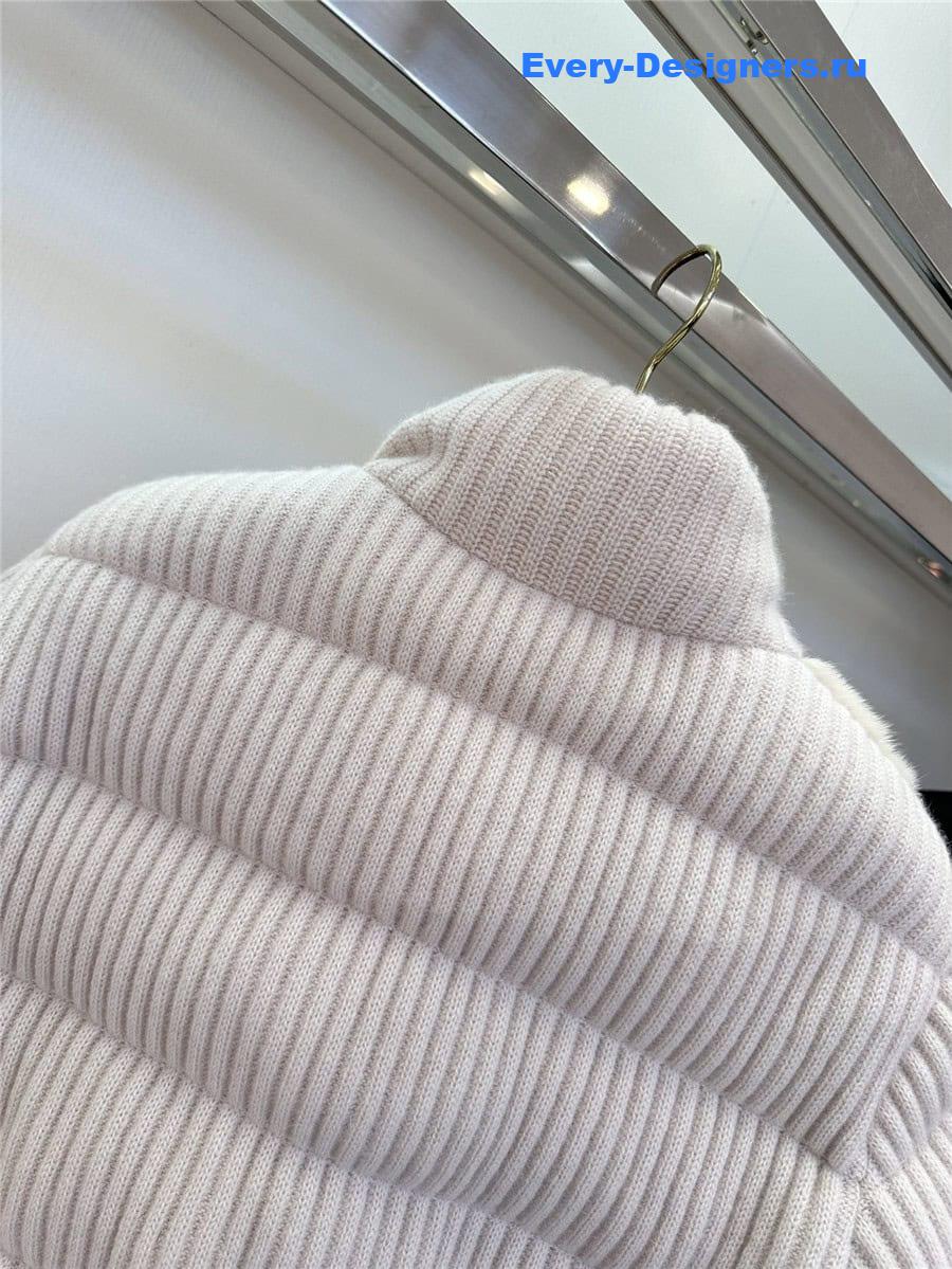 L0r0 P1ana cashmere knitted goose down jacket