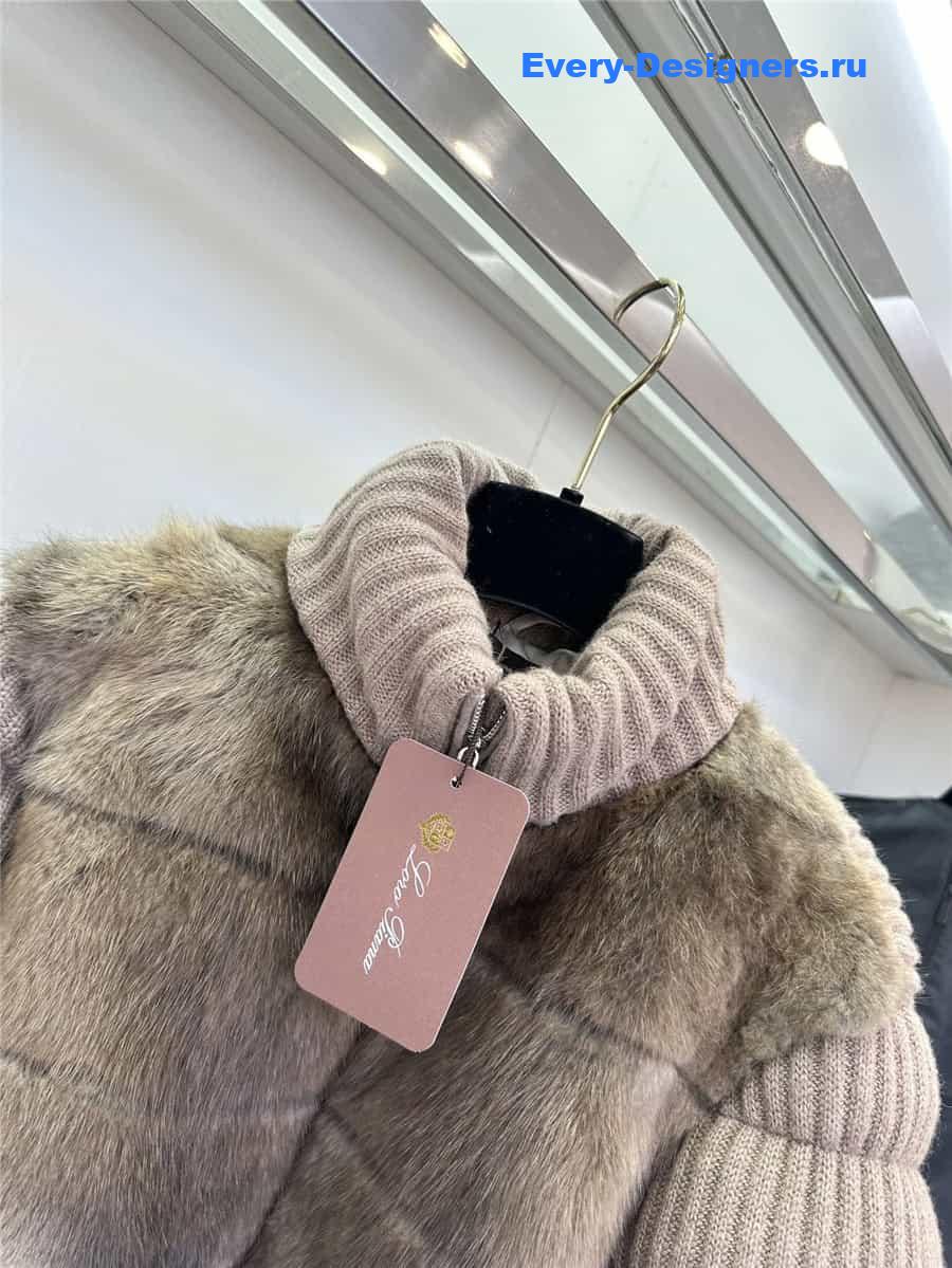 L0r0 P1ana cashmere knitted goose down jacket