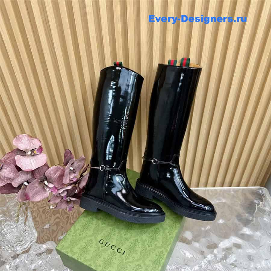 Gvc*1 women’s slim horsebit boot black