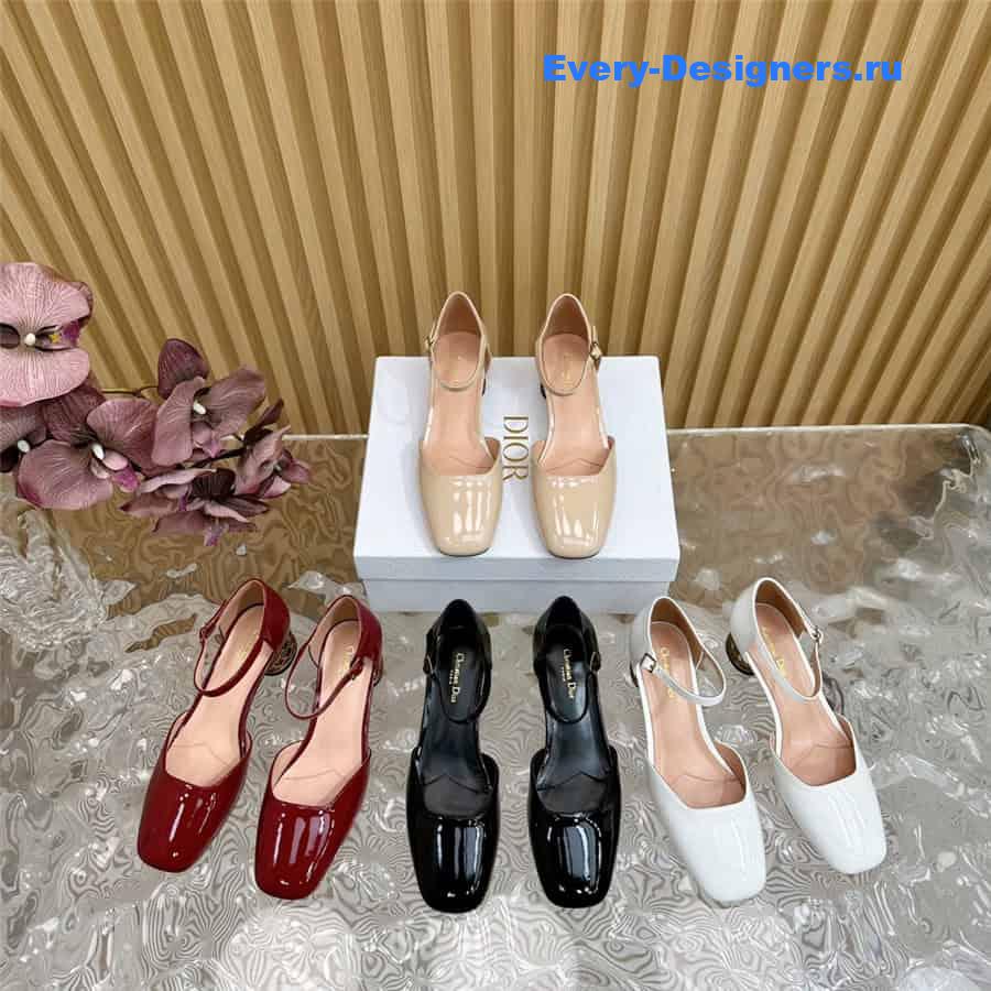 jolie D10r white patent calfskin pumps