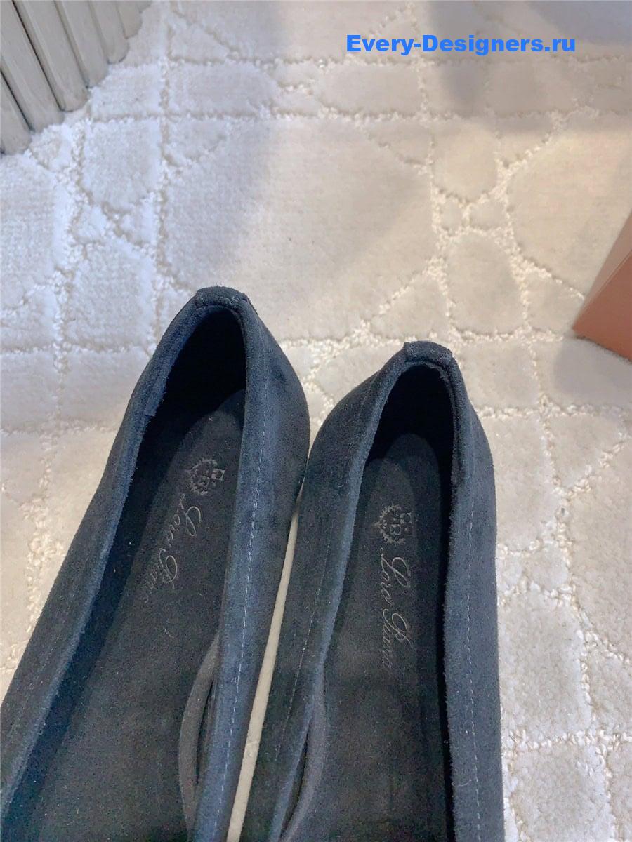 L0r0 P1ana primula ballet flat navy suede