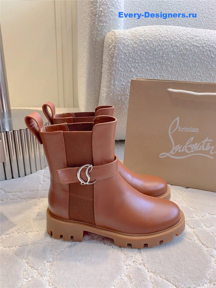 Chr1st1an louboutin brown chelsea boots