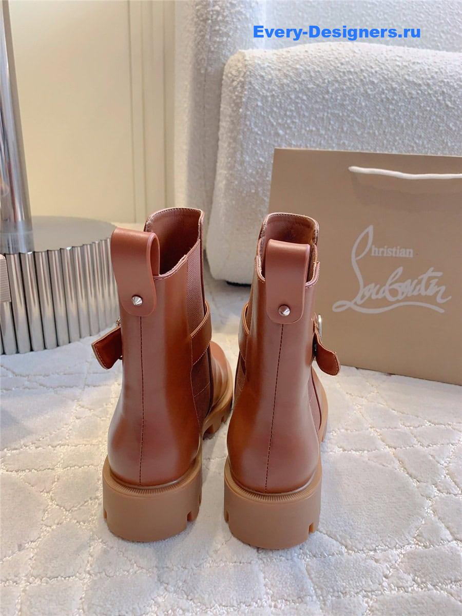 Chr1st1an louboutin brown chelsea boots