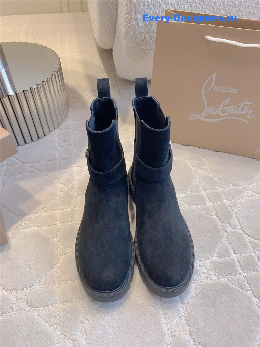 Chr1st1an louboutin chelsea suede ankle boots