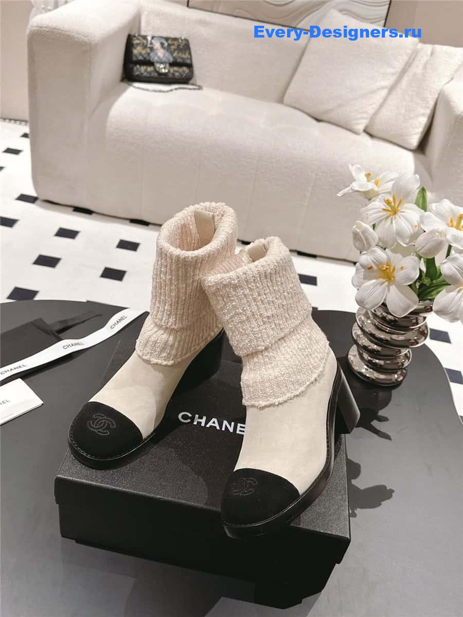 Ch**el suede sock ankle boots
