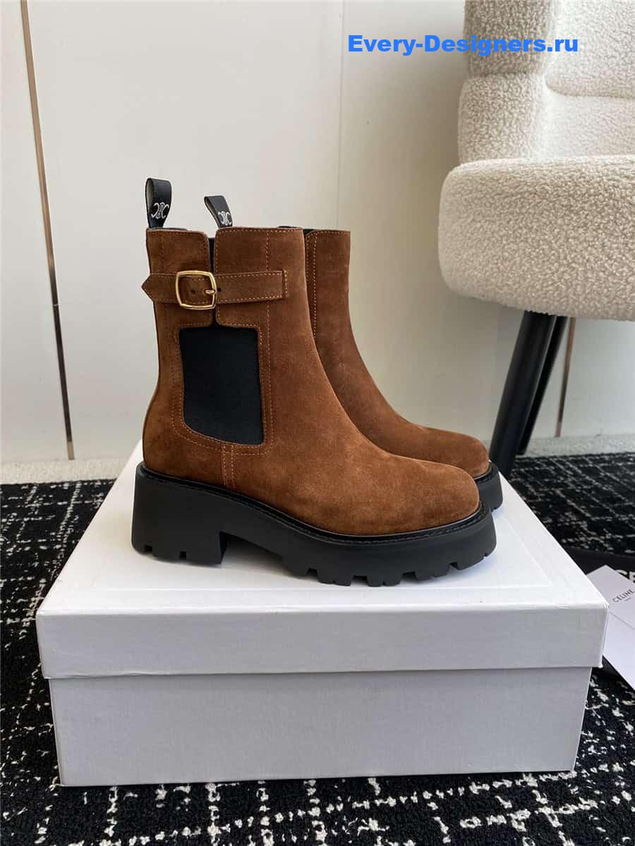 Ce1i*e brown suede chelsea boots