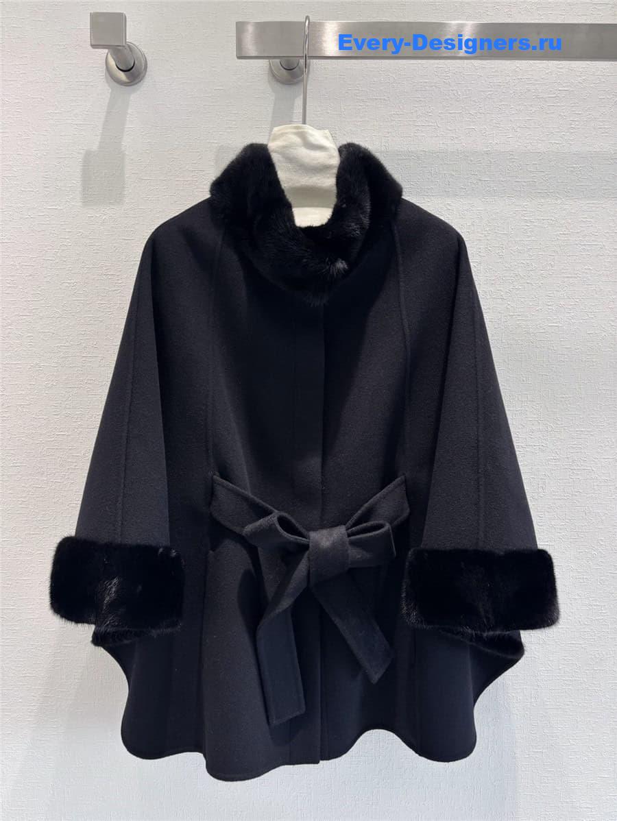 L0r0 P1ana mink cashmere cape
