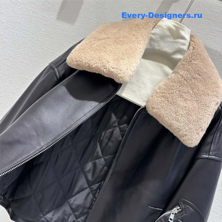 L0ew* lambskin quilted coat