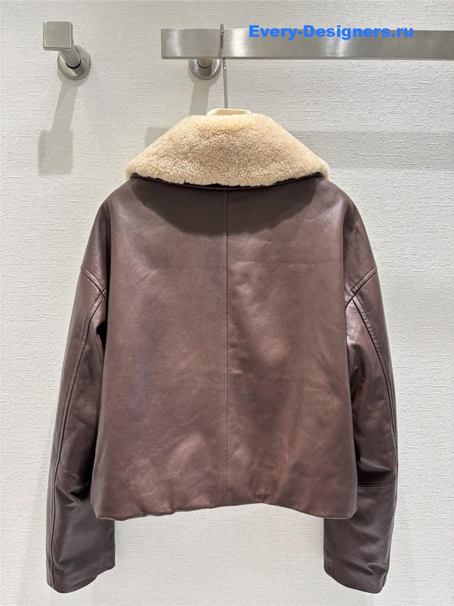 L0ew* lambskin quilted coat