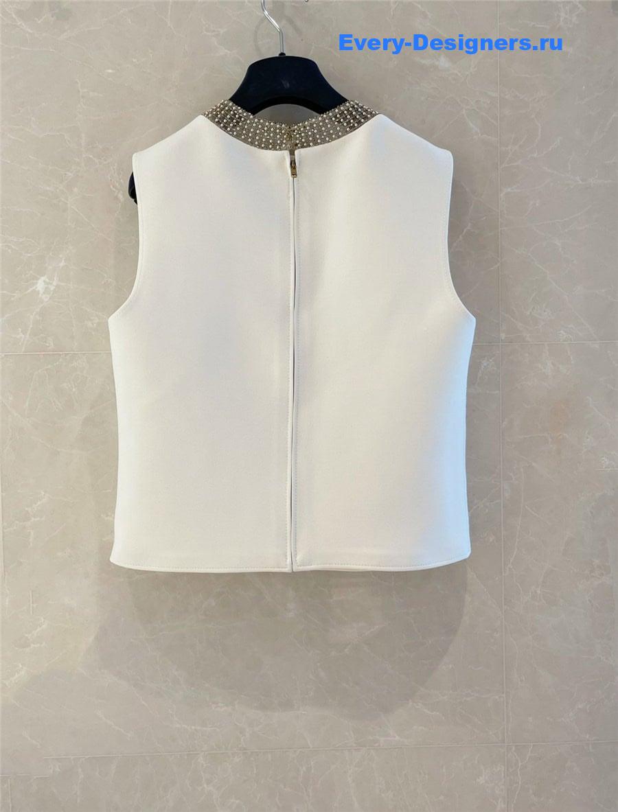 D10r silk wool hand-beaded vest