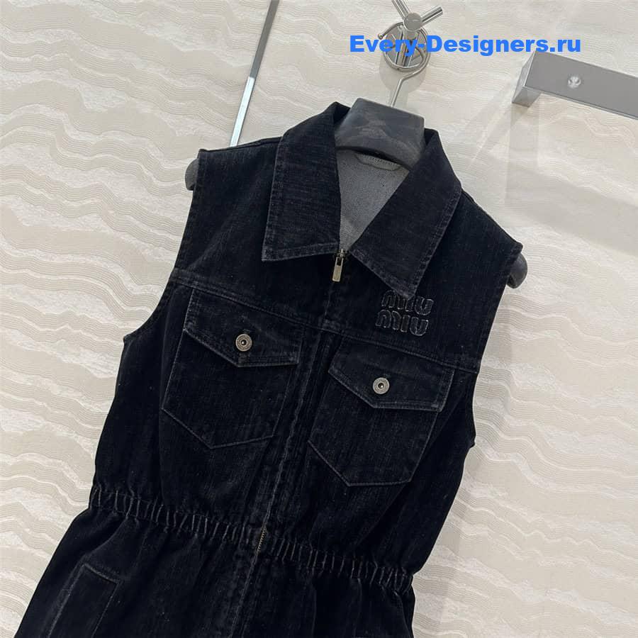 M1um1u denim vest dress