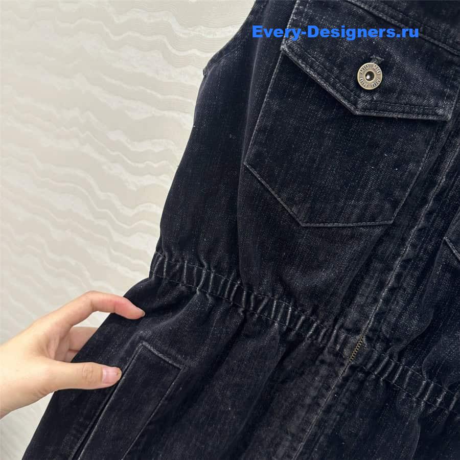 M1um1u denim vest dress