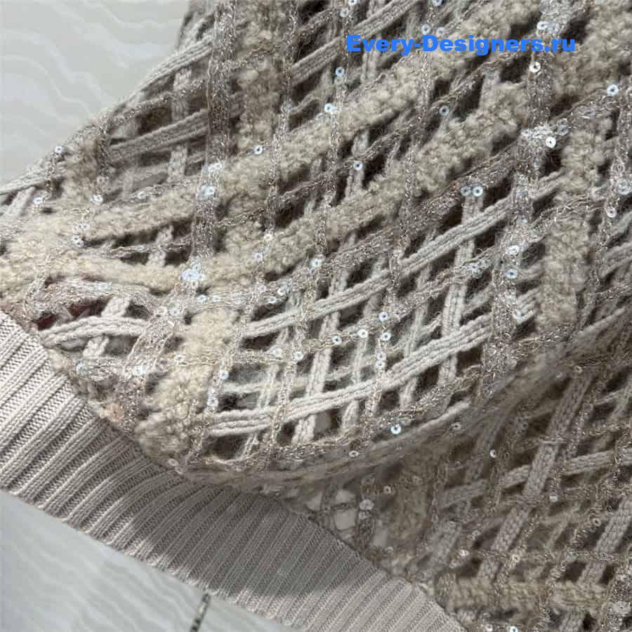 BC Hollow Crochet Sweater Beige