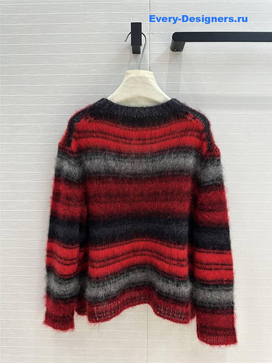 D10r mohair sweater red and grey