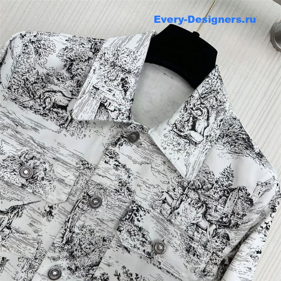 D10r scotland motif denim jacket