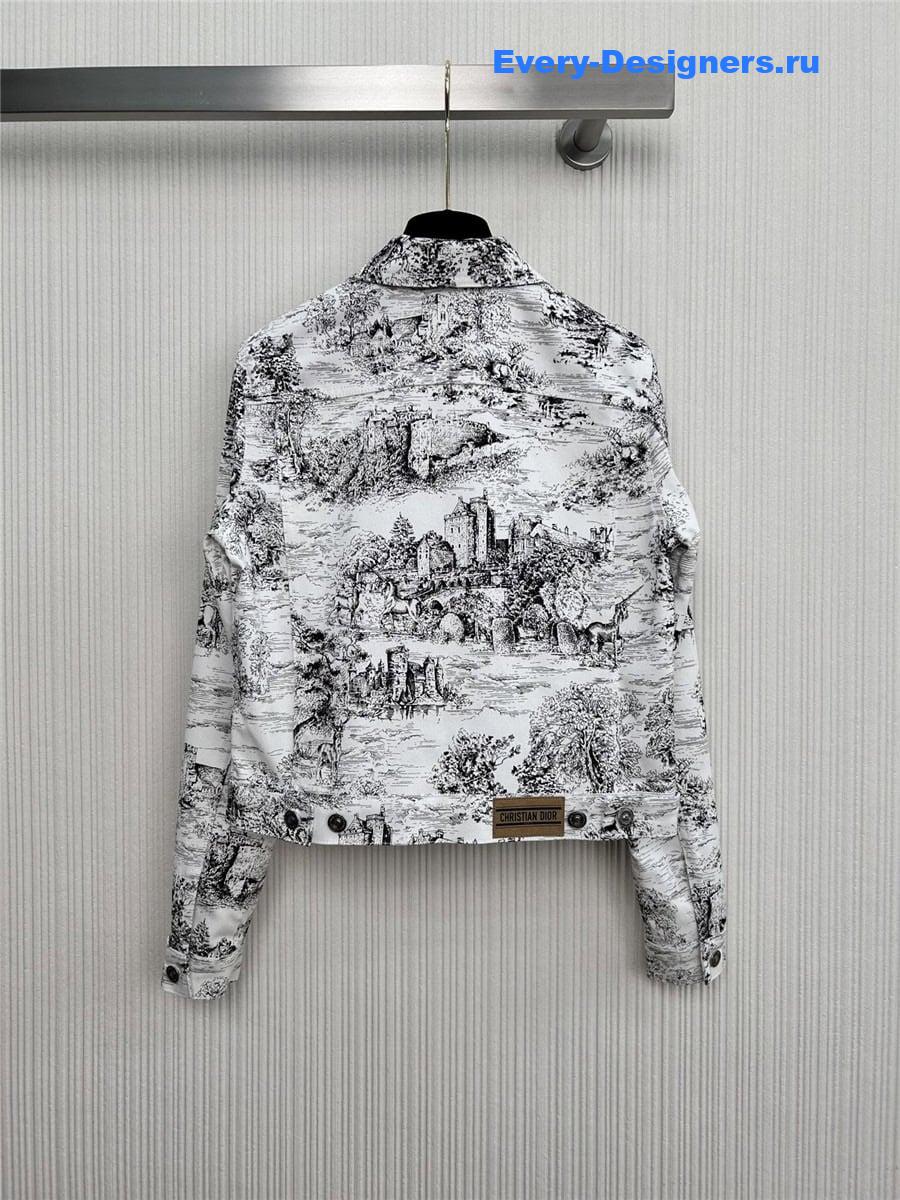 D10r scotland motif denim jacket