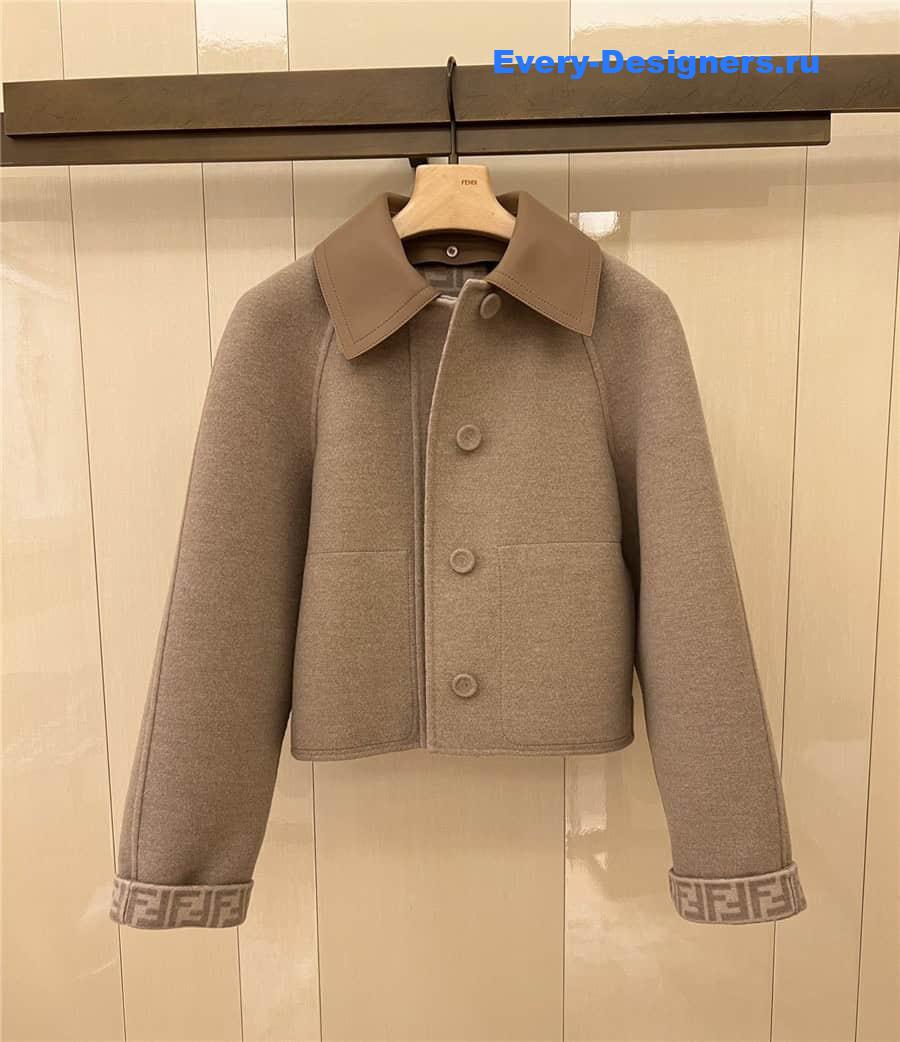 F**di shearling collar coat