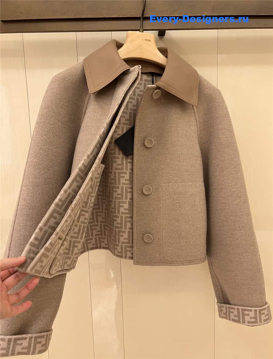 F**di shearling collar coat