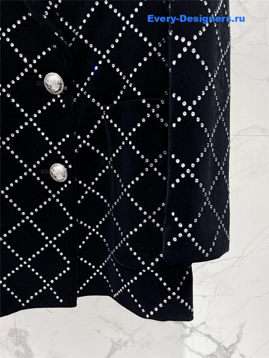 Balmain velvet suit