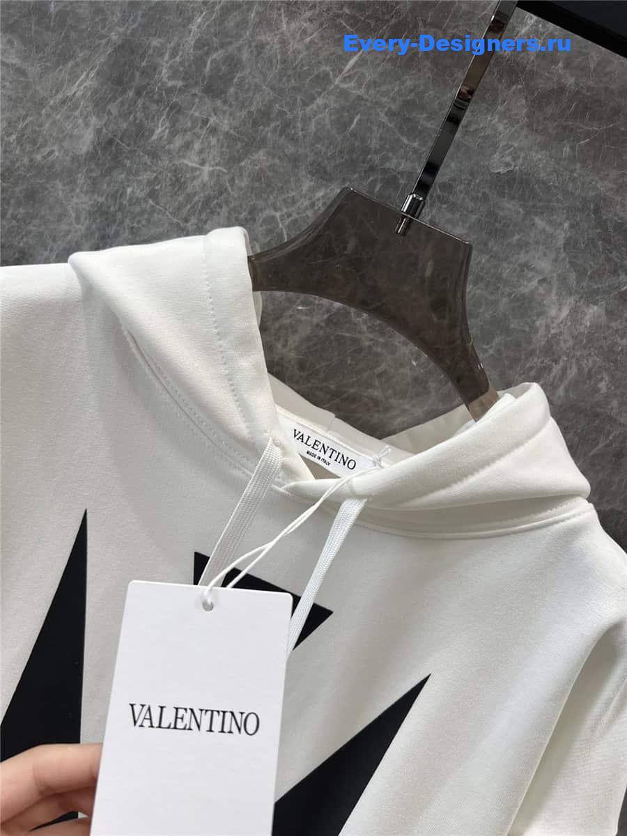 Va1e*ntin0 chez oversized hoodie white