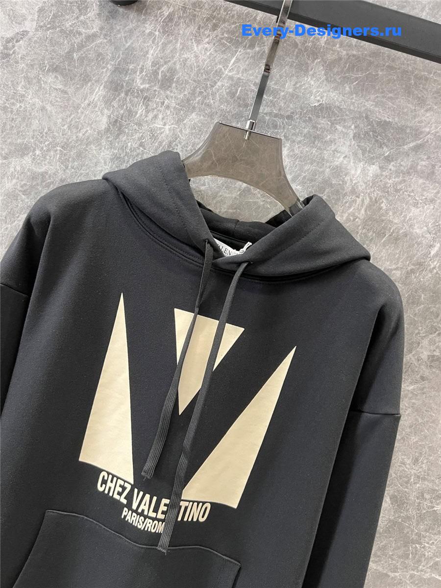 Va1e*ntin0 chez oversized hoodie black