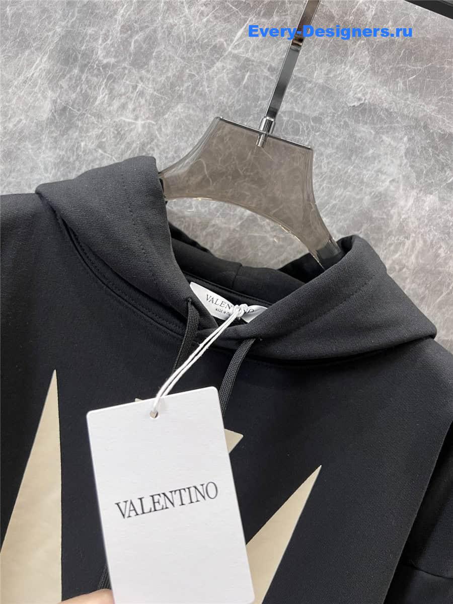 Va1e*ntin0 chez oversized hoodie black