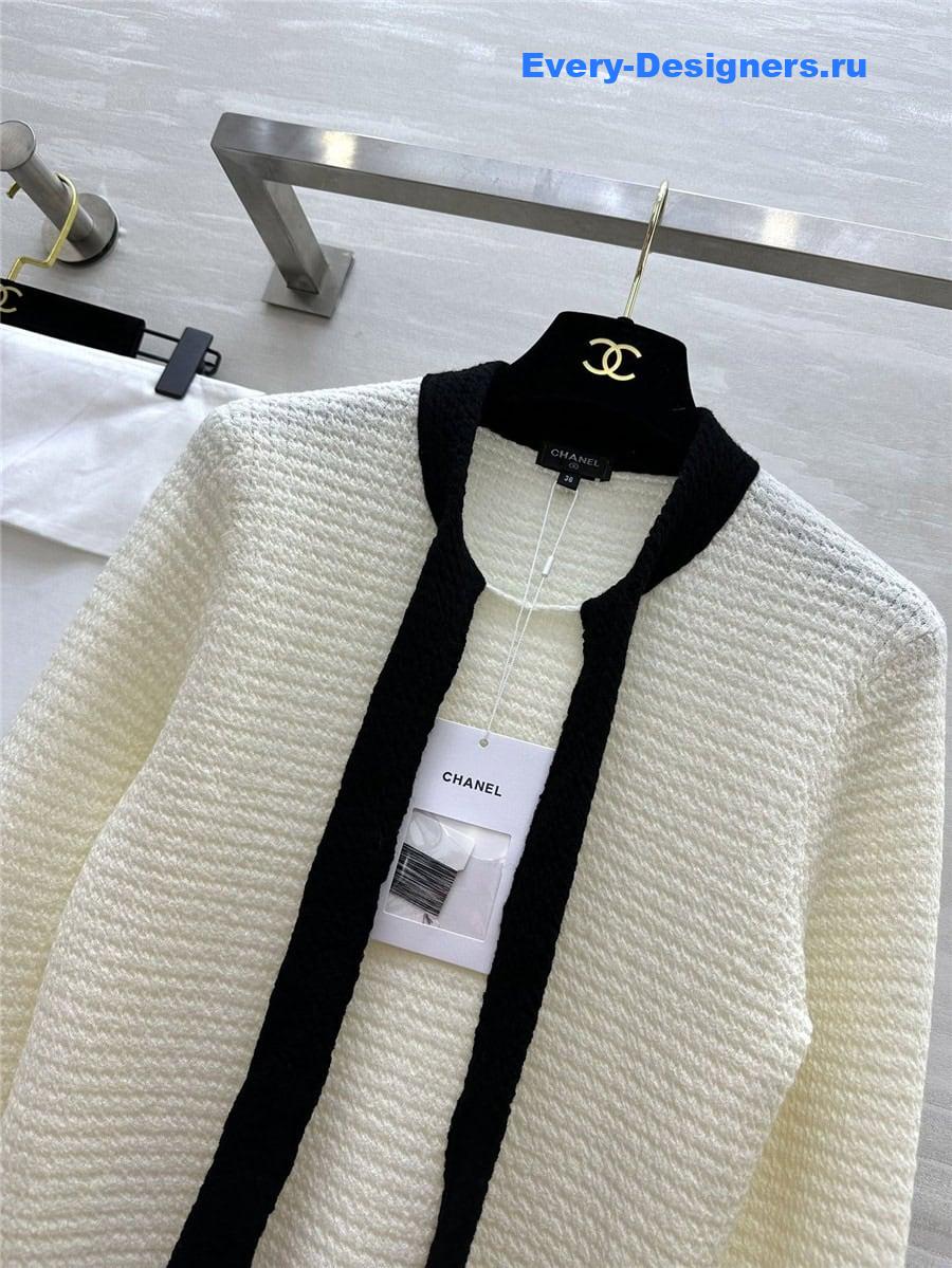 CC Bow Wool Sweater White