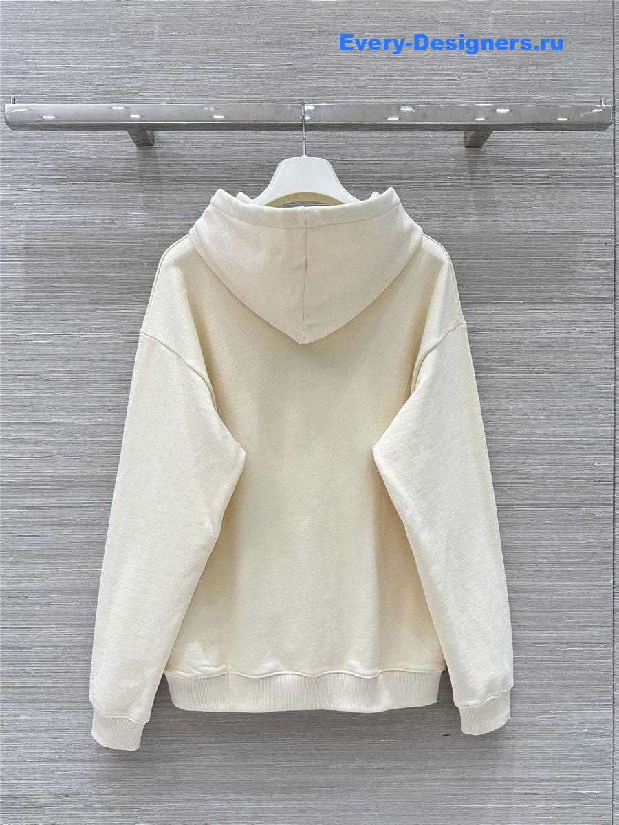 L0ew* embroidered logo hoodie white