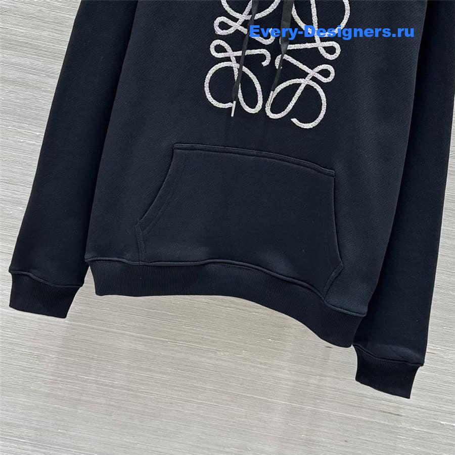 L0ew* embroidered logo hoodie black