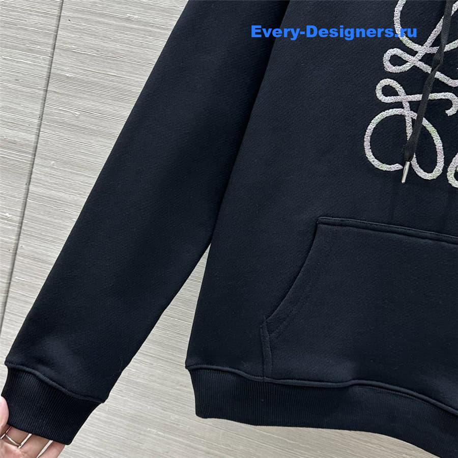 L0ew* embroidered logo hoodie black