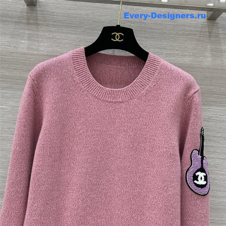 CC Applique Knit Sweater in Pink