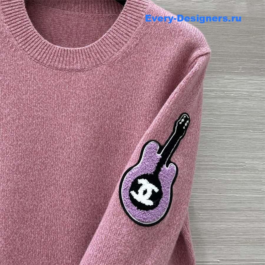 CC Applique Knit Sweater in Pink