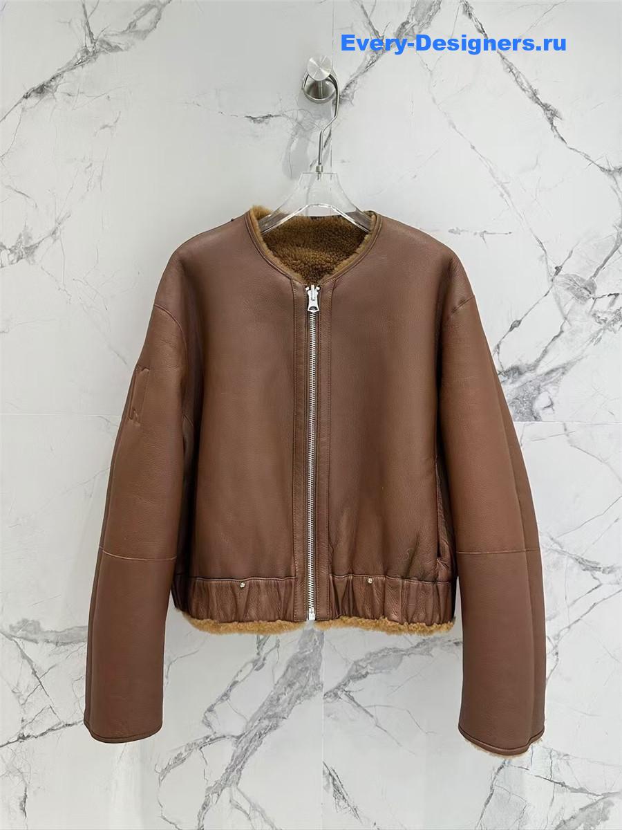 L0r0 P1ana wool and shearling coat