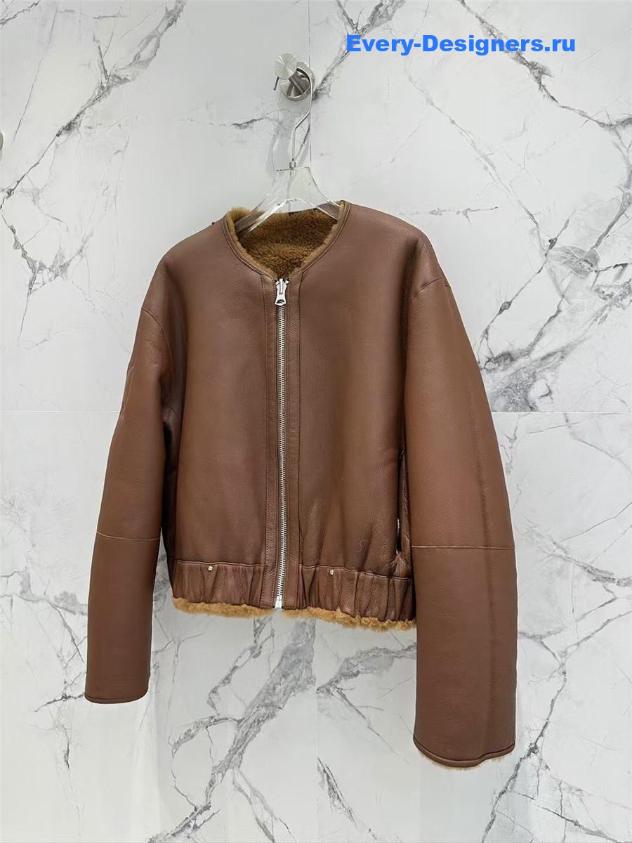 L0r0 P1ana wool and shearling coat