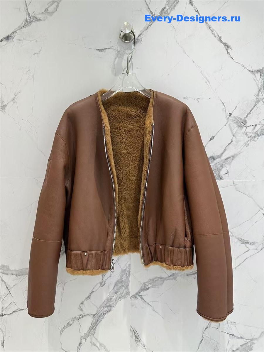 L0r0 P1ana wool and shearling coat