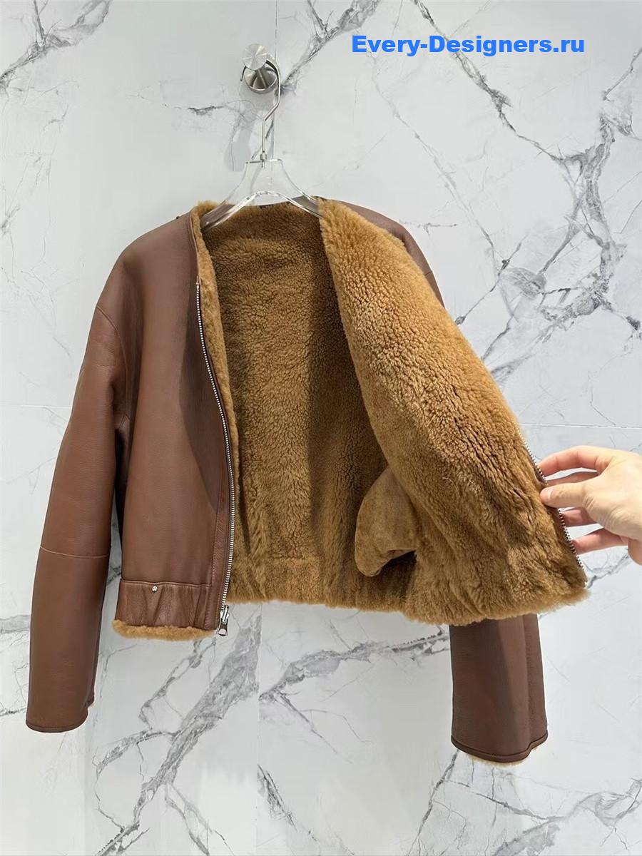 L0r0 P1ana wool and shearling coat
