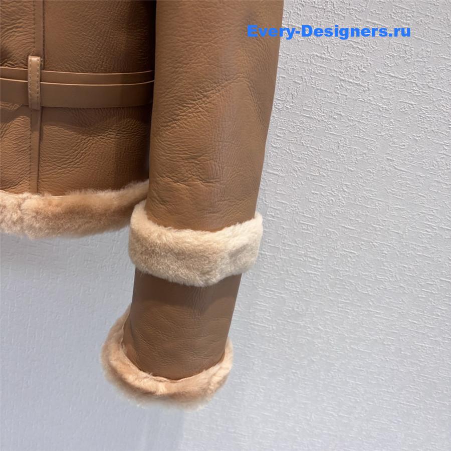D10r sheepskin fur coat