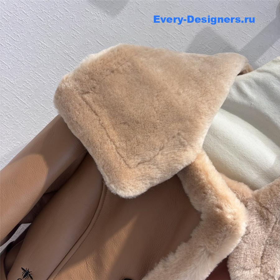 D10r sheepskin fur coat
