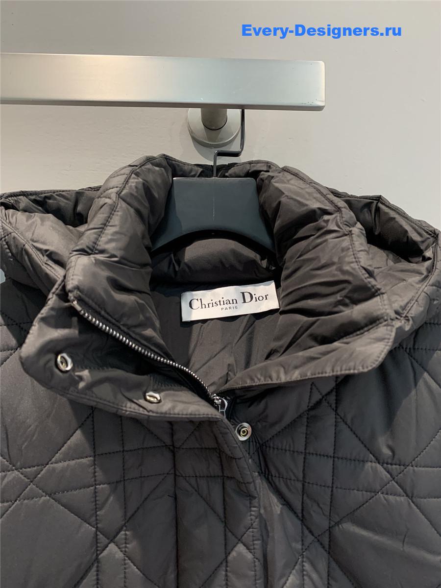 D10r rattan check hooded jacket