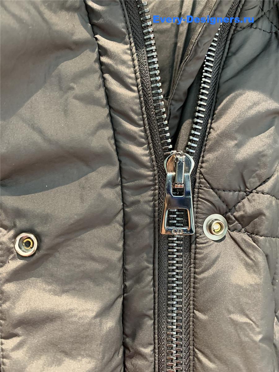 D10r rattan check hooded jacket