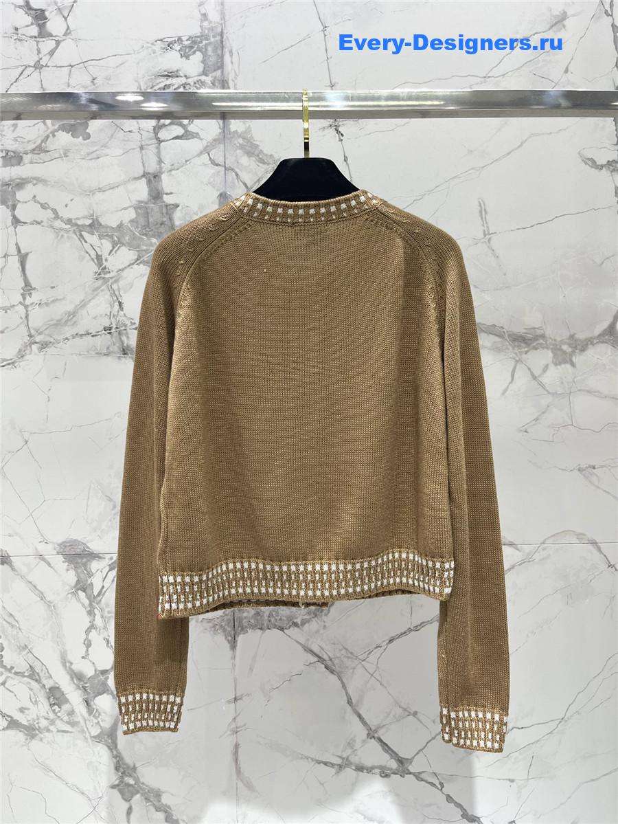 CC single-breasted knitted cardigan