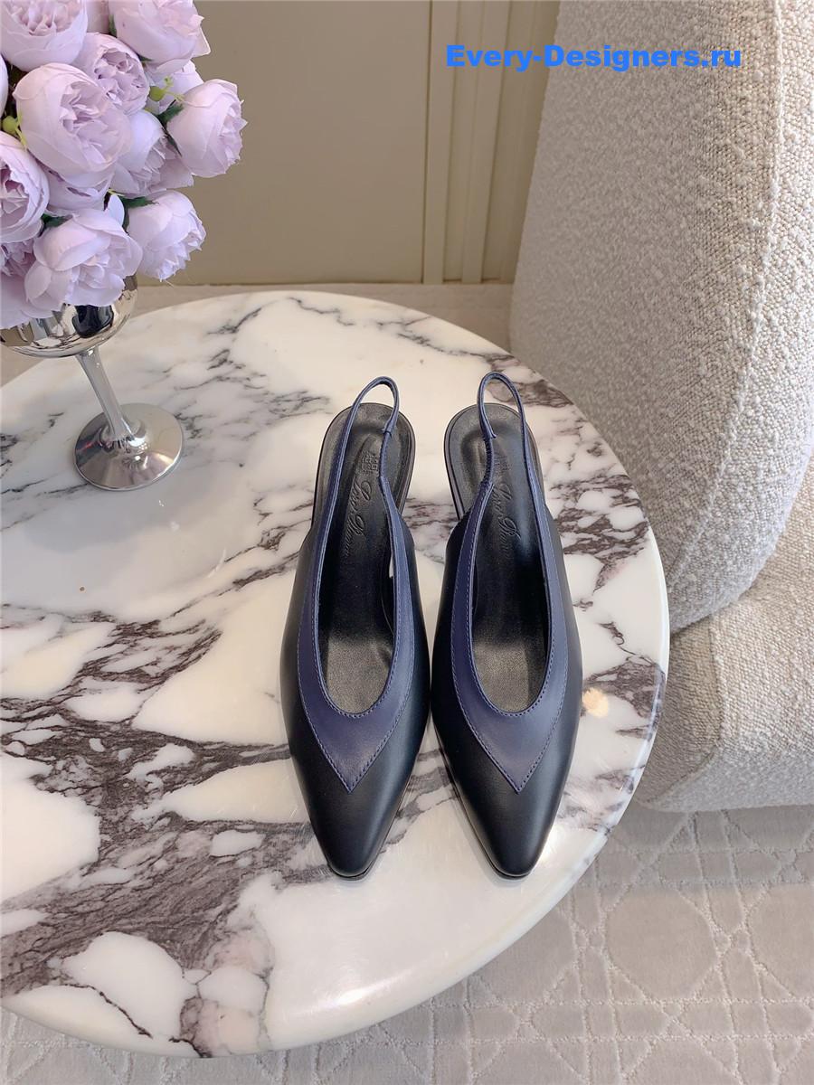 L0r0 P1ana rebecca slingback pumps in black/ink