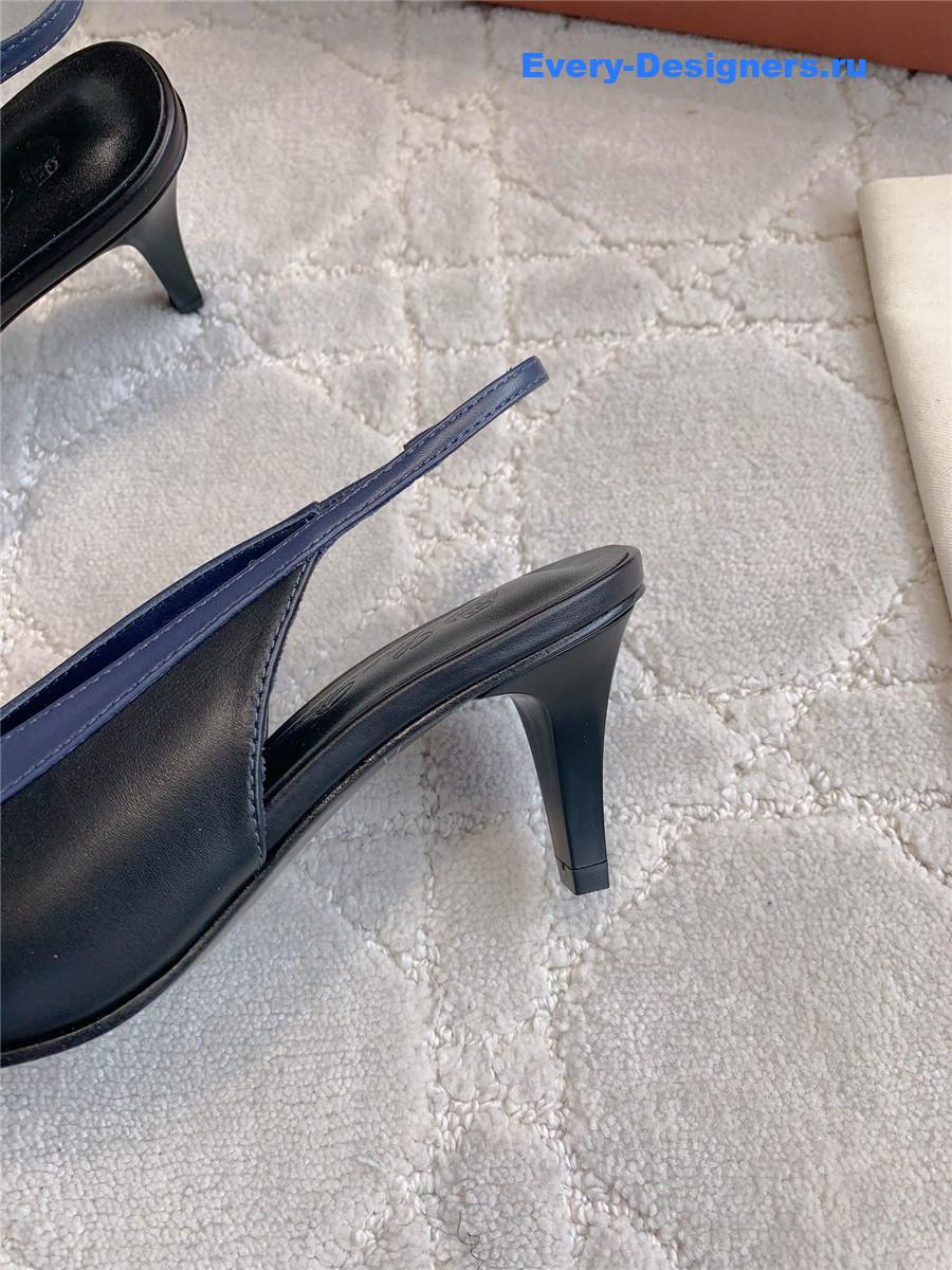 L0r0 P1ana rebecca slingback pumps in black/ink