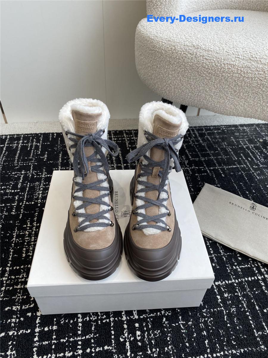 BC Brown Panelled Ankle Boots
